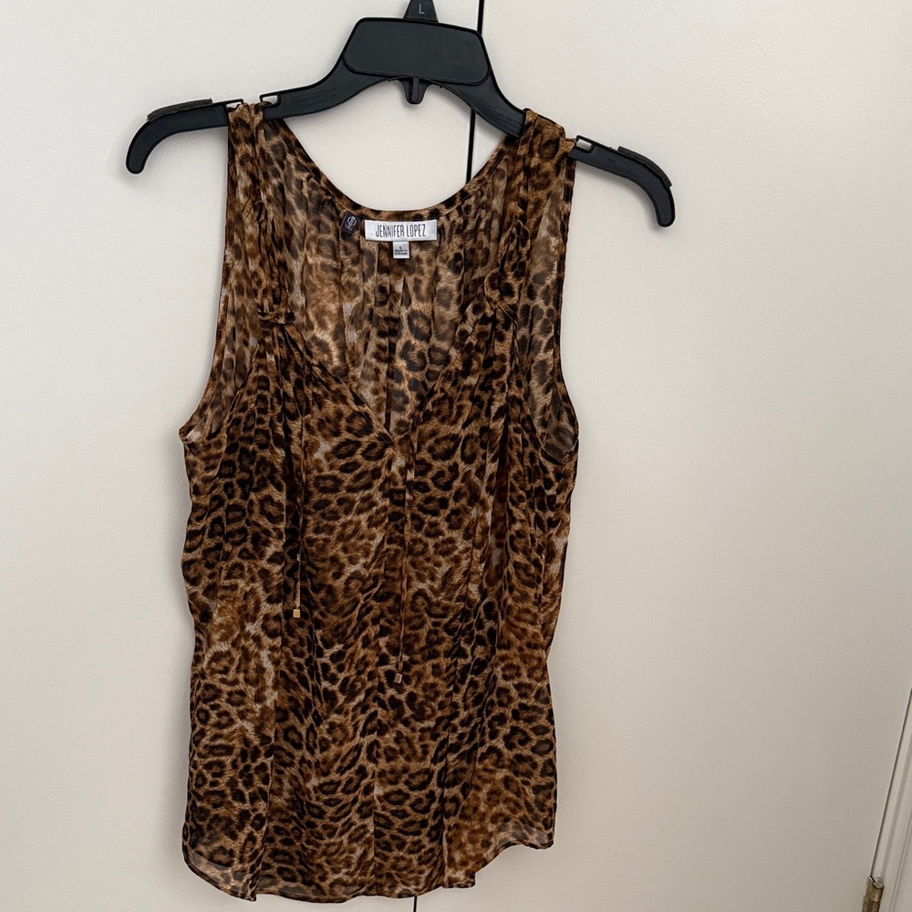 Jennifer Lopez Leopard Print Tank Top